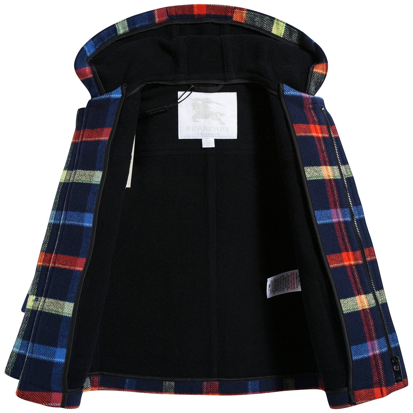Baby Boys Navy Ip Check Wool Coat
