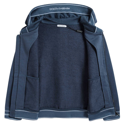 Boys Navy Blue Cotton Cardigan
