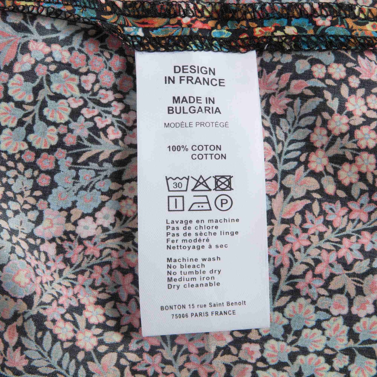 Girls Color Flower Printed Cotton Blouse