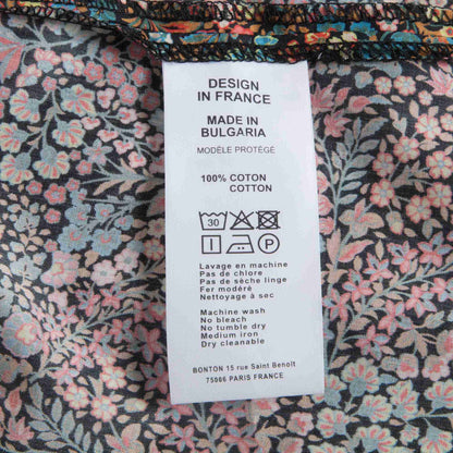 Girls Color Flower Printed Cotton Blouse