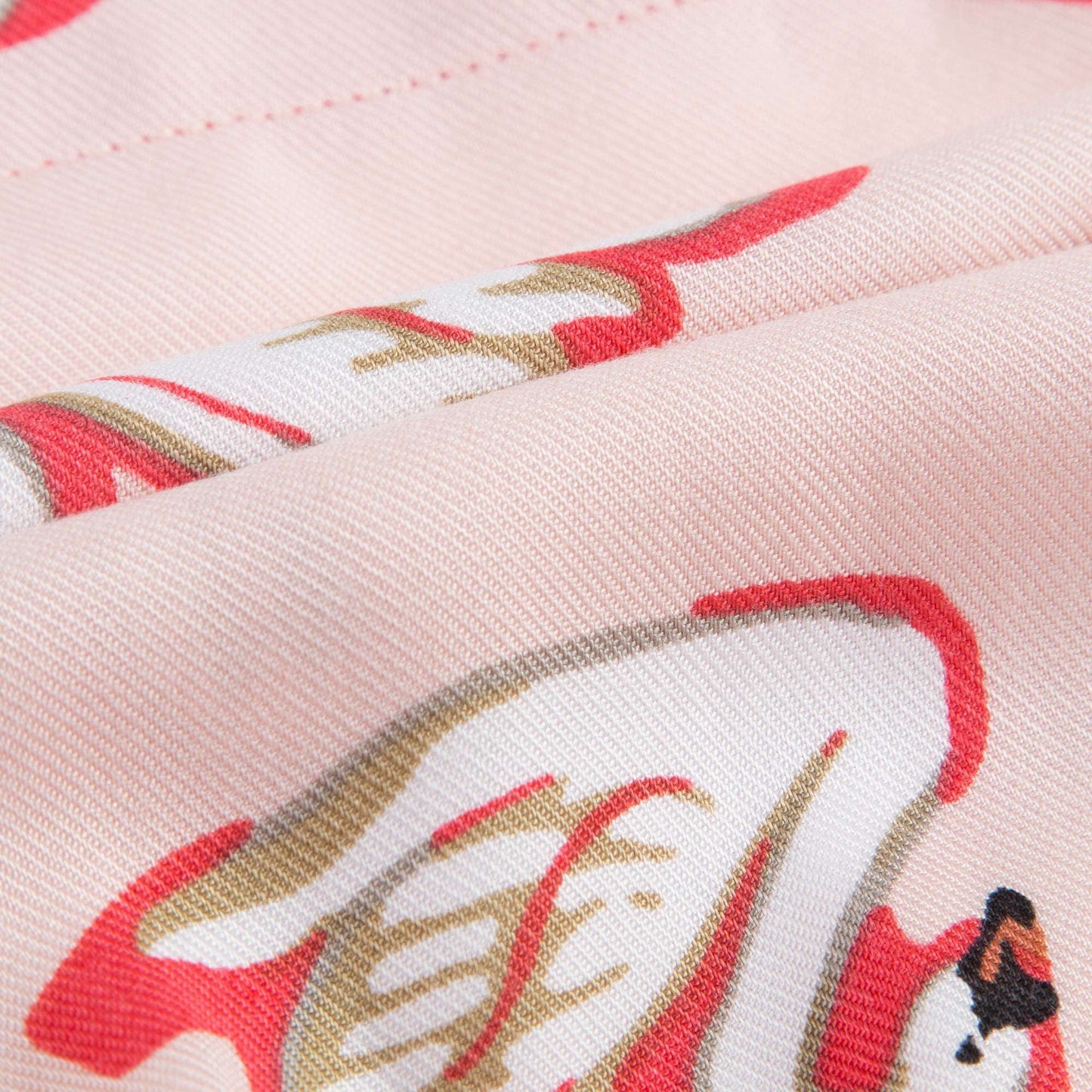 Baby Girls Pink Fleur Swan Printed Dress