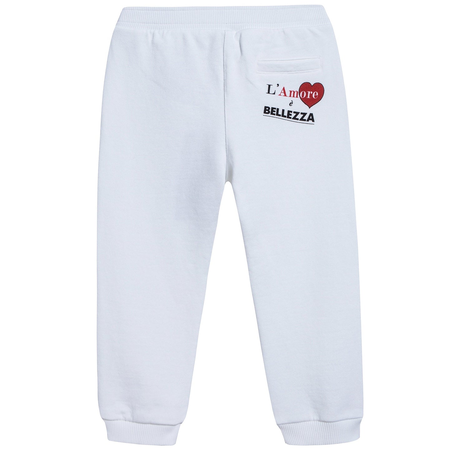 Baby Girls & Boys White Cotton Trousers