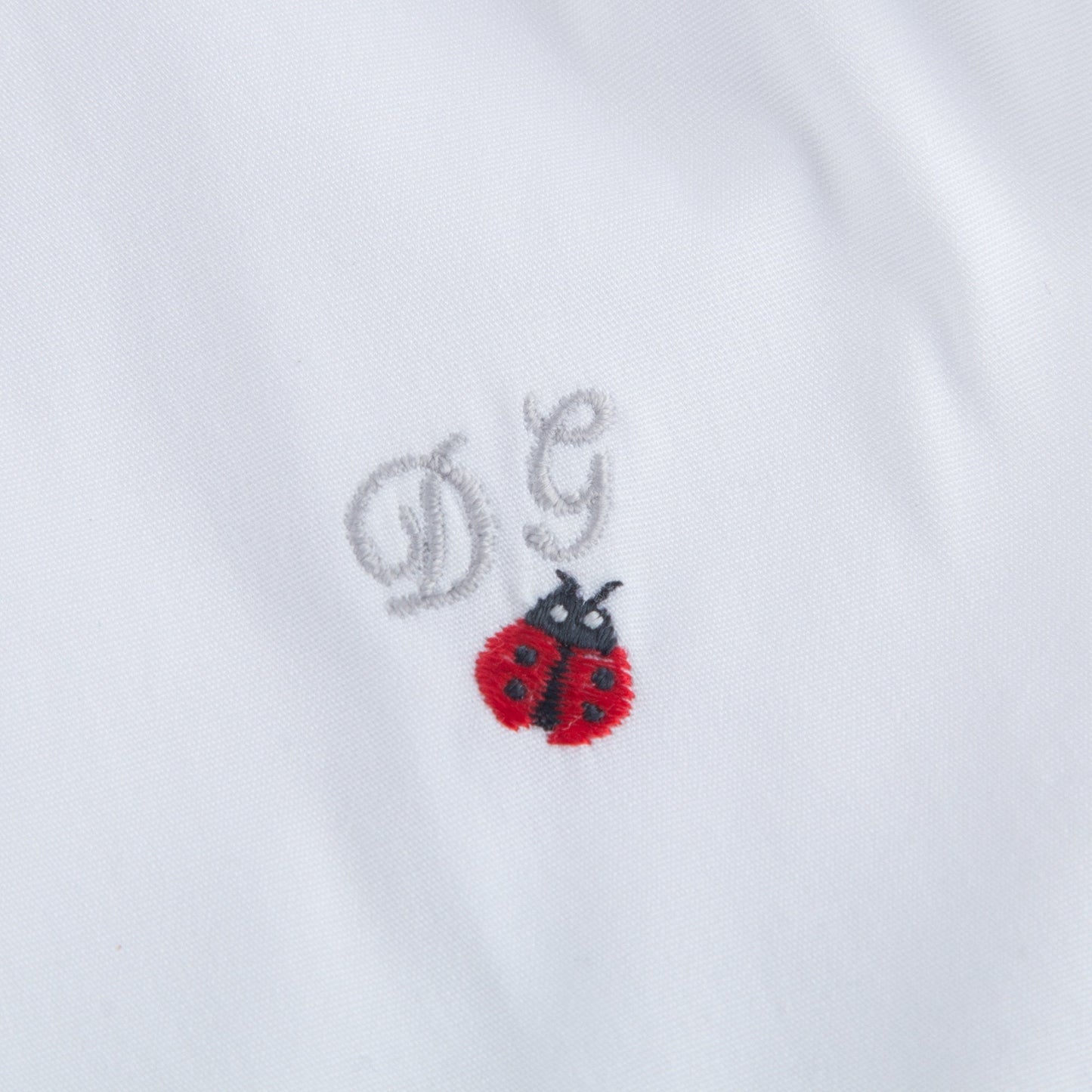 Girls White Cotton Shirt With Heart Trim