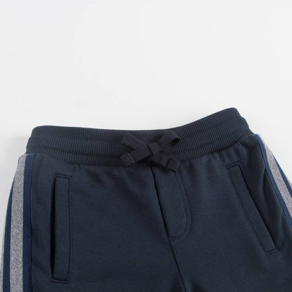 Boys Blue Cotton Jersey Trousers