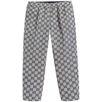 Boys Beige GG Cotton Trousers