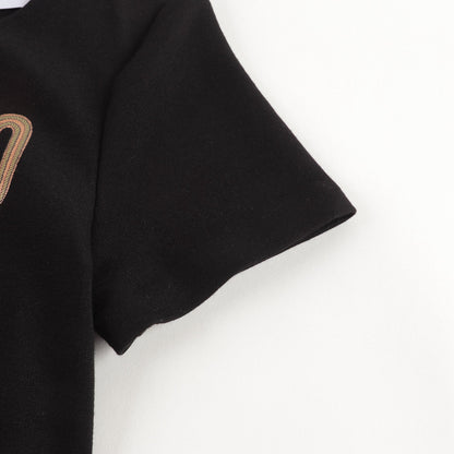 Girls Black Logo Dress