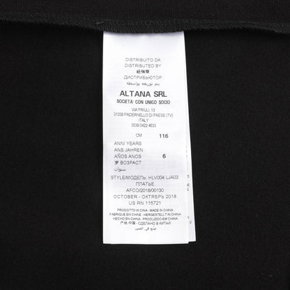 Girls Black Logo Dress