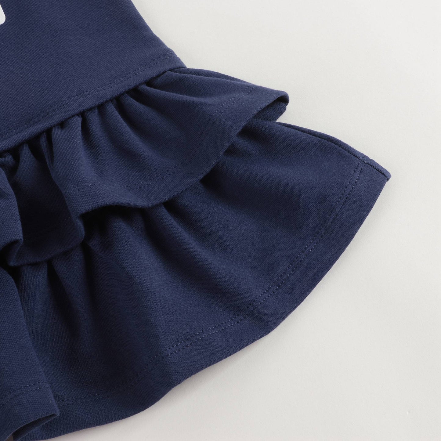 Baby Girls Navy Blue Teddy Cotton Dress