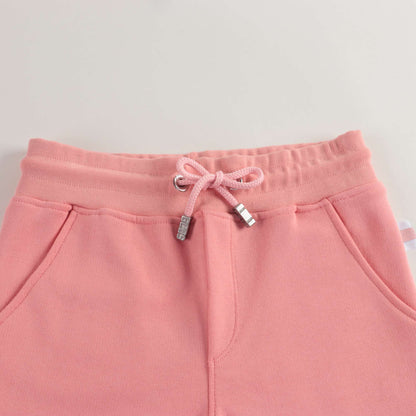 Boys & Girls Pink Logo Cotton Trousers