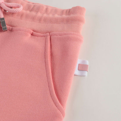 Boys & Girls Pink Logo Cotton Trousers