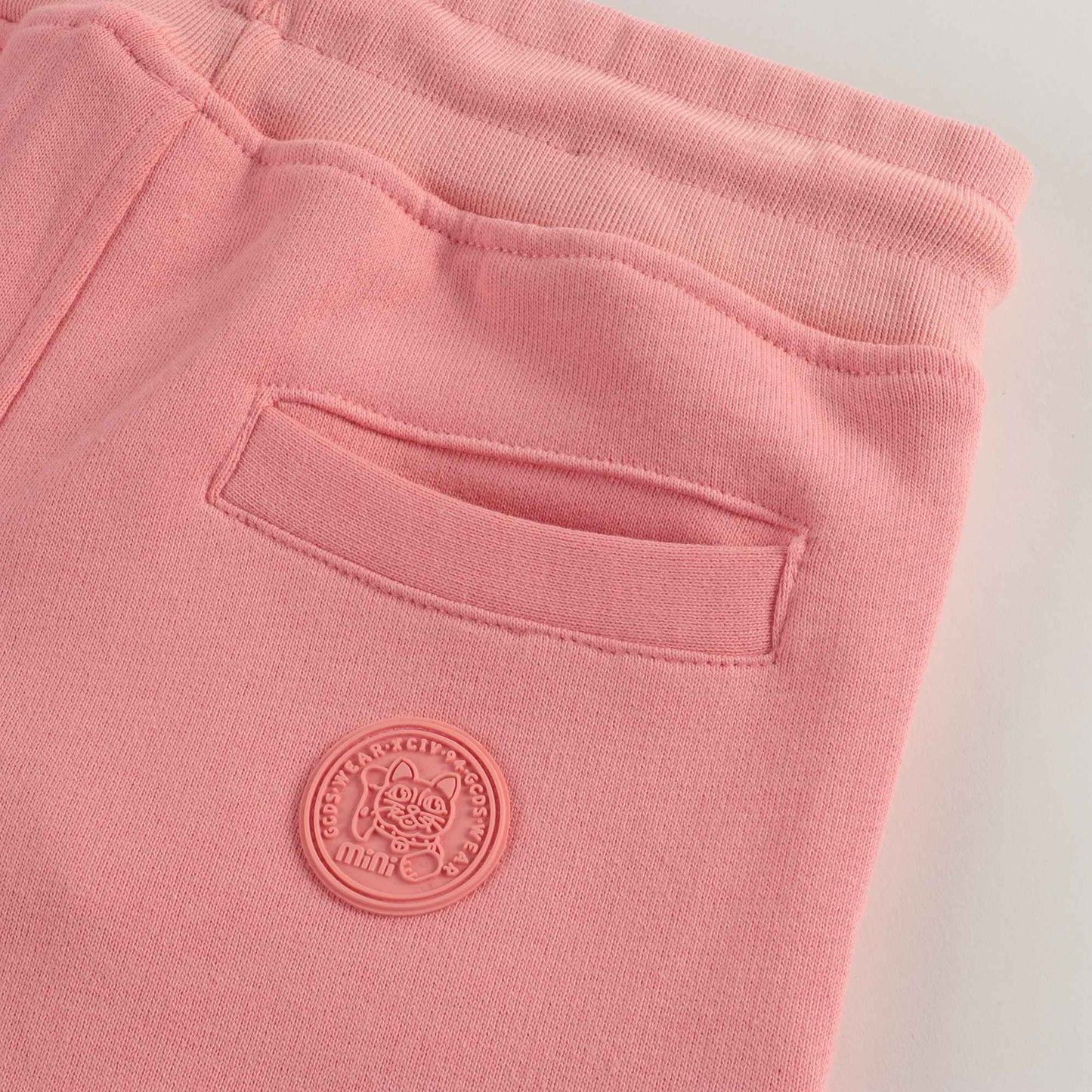 Boys & Girls Pink Logo Cotton Trousers