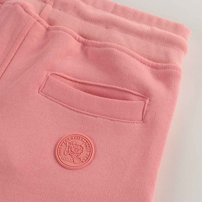 Boys & Girls Pink Logo Cotton Trousers