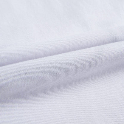 Boys White Cotton T-Shirt With Patch Trims