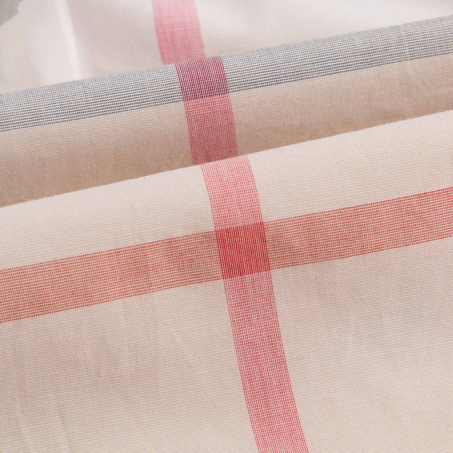 Baby Girls Beige Check Dress With Collar