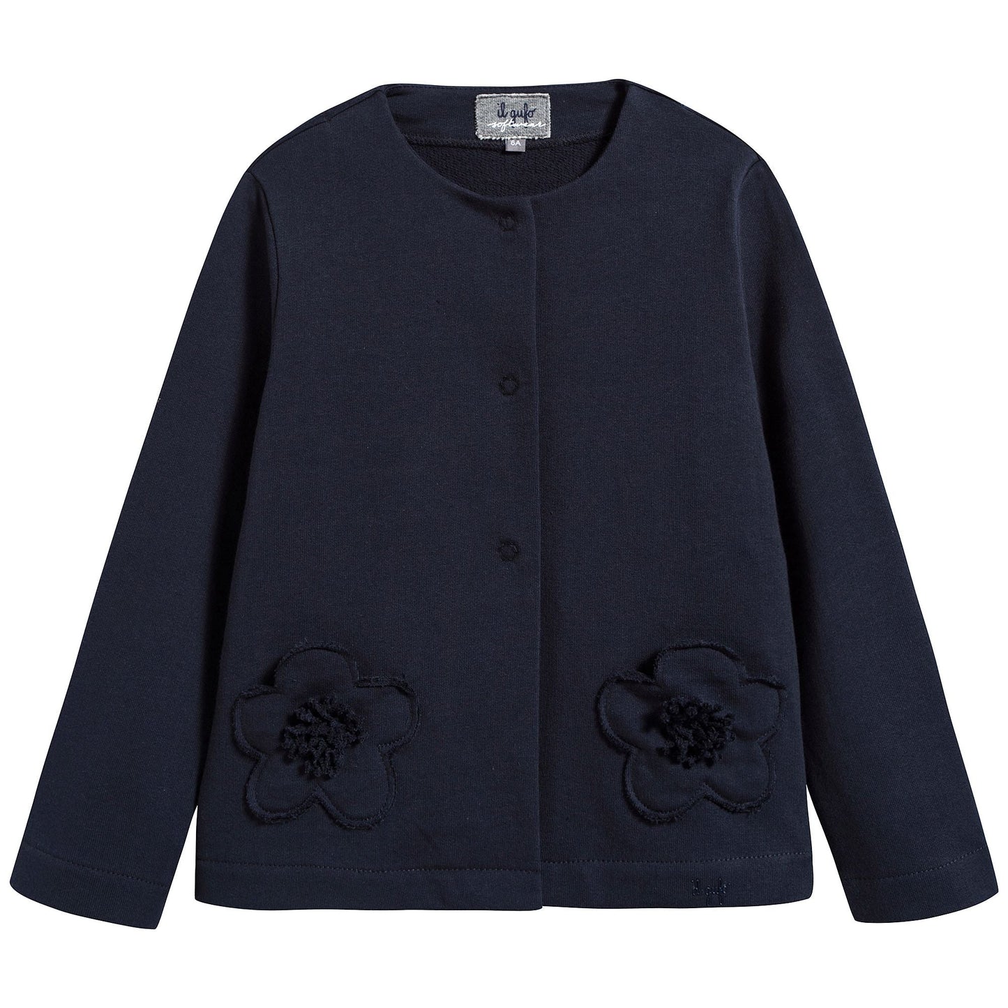 Girls Dark Blue Cotton Jacket