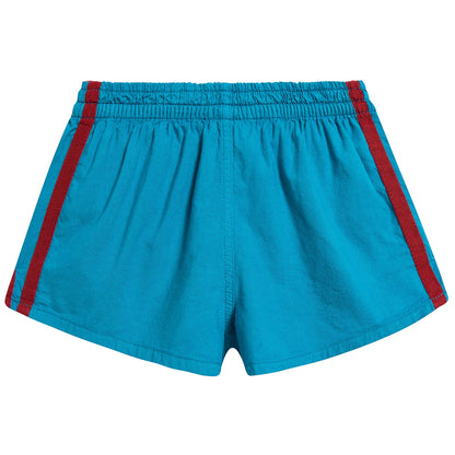 Girls & Boys Blue Biro Cotton Shorts