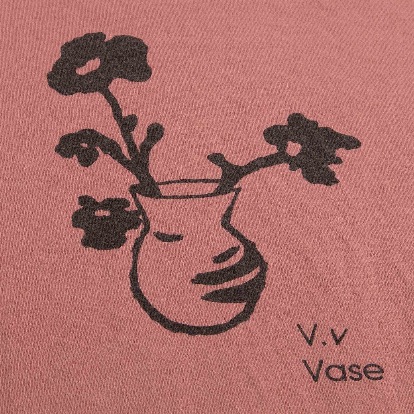 Girls Dark Red Floral Printed Trims T-Shirt