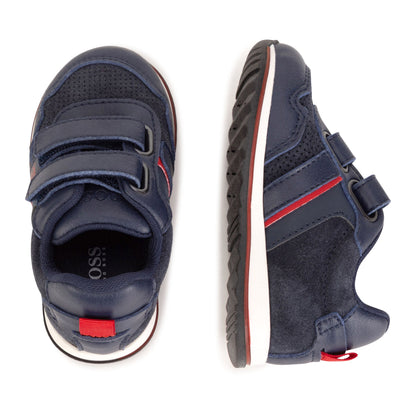 男童蓝色Logo运动鞋