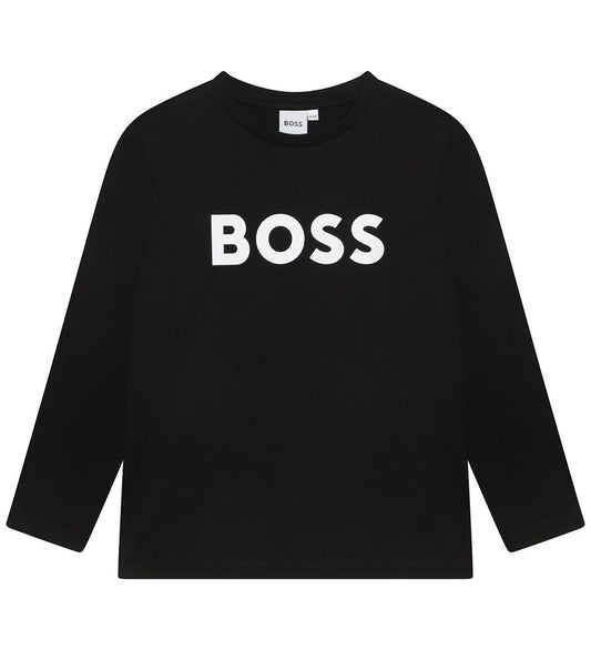 男童黑色Logo棉T恤