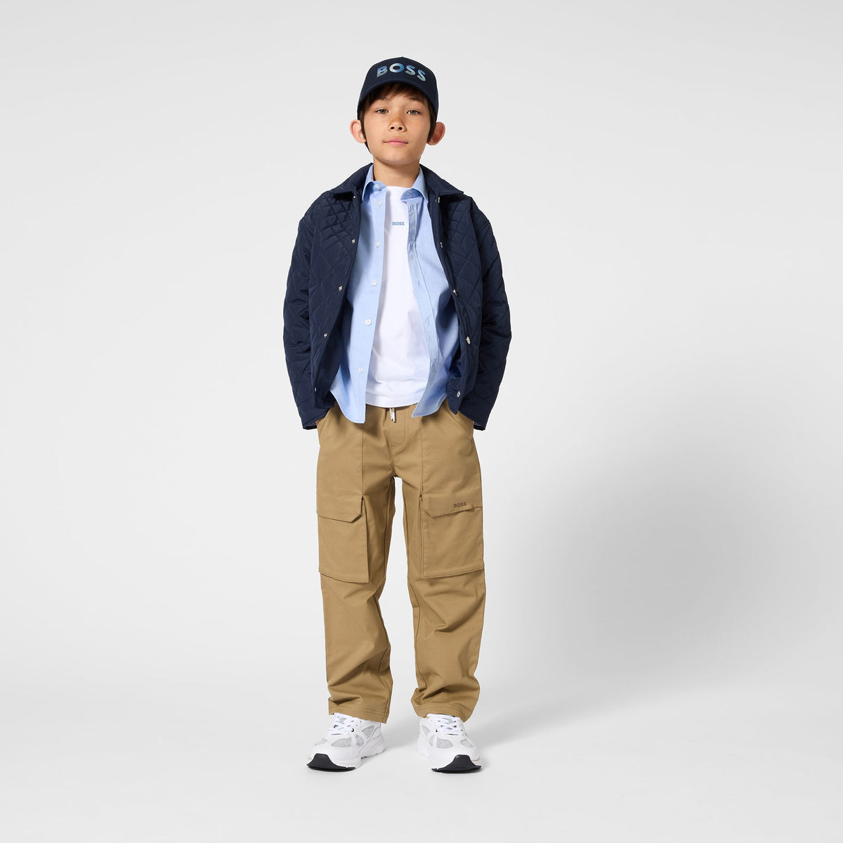 男童深蓝色Logo棒球帽