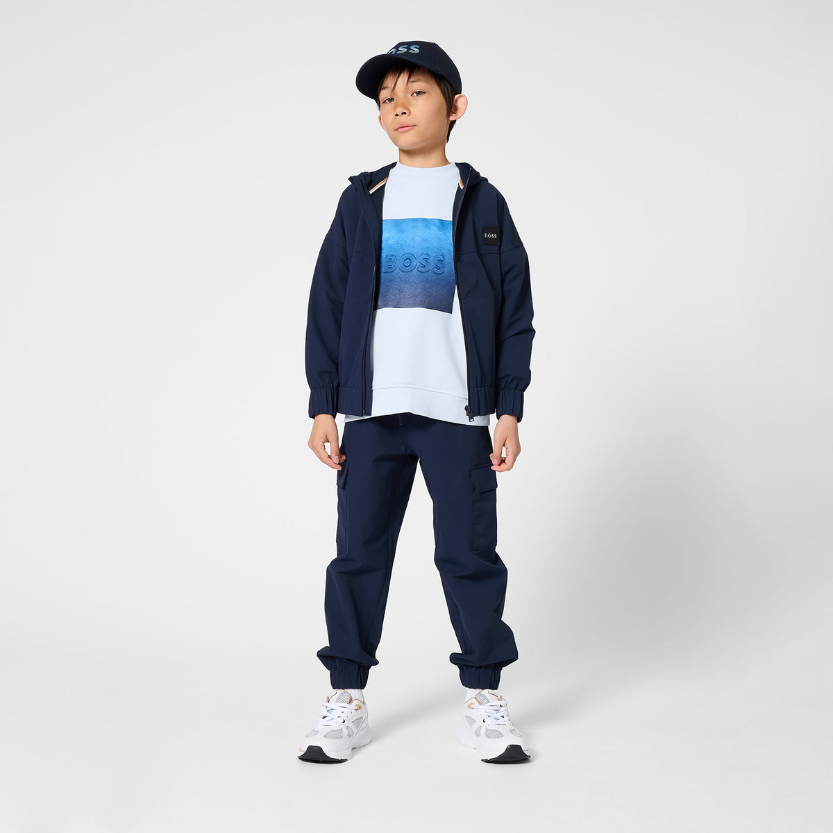 男童深蓝色Logo棒球帽