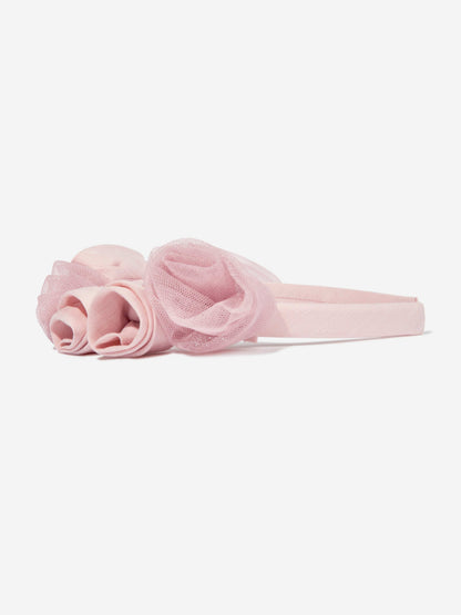Girls Ring On Roses Headband in Pink