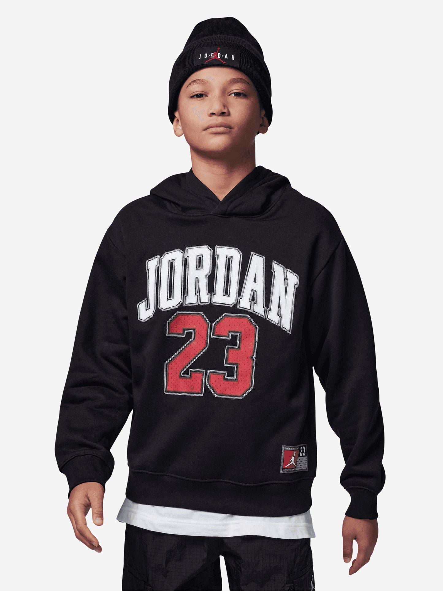 Jordan Kids 23 HBR Fleece Hoodie in Black