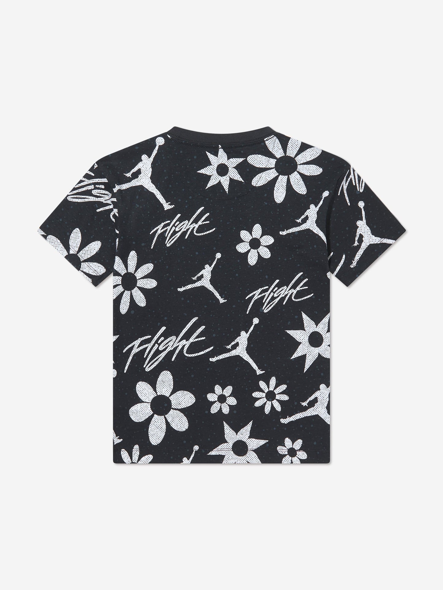 Jordan 女童 Essentials AOP T 恤（黑色）