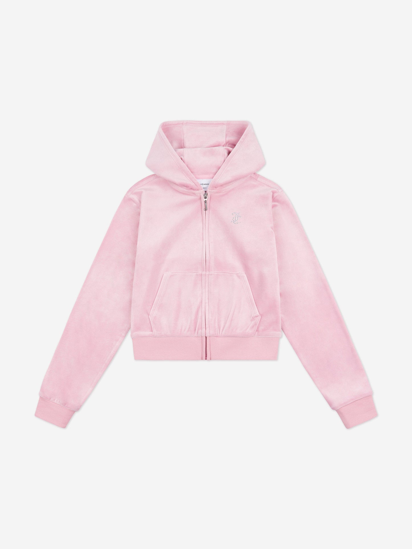 女童粉色Logo拉链上衣