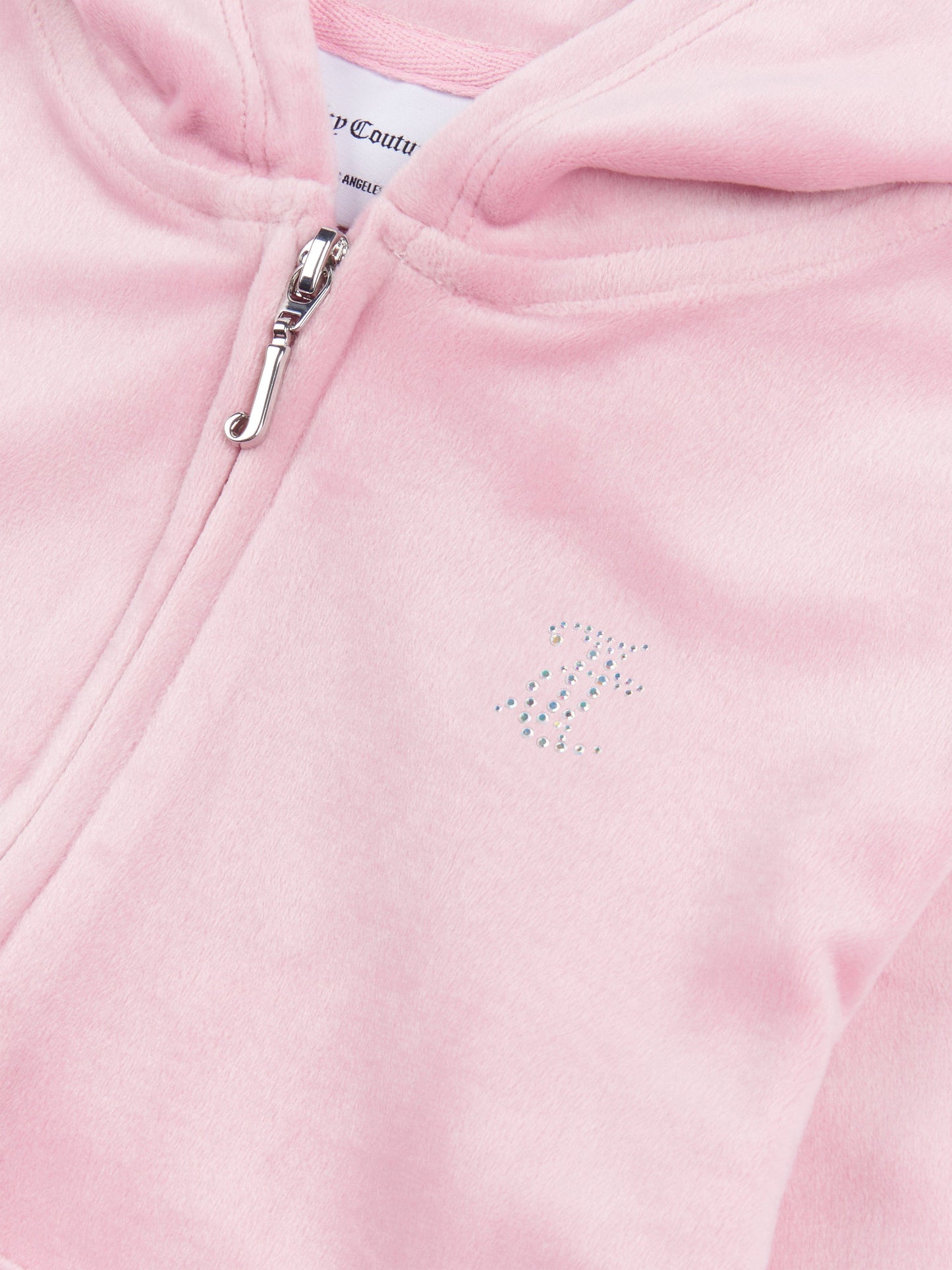 女童粉色Logo拉链上衣