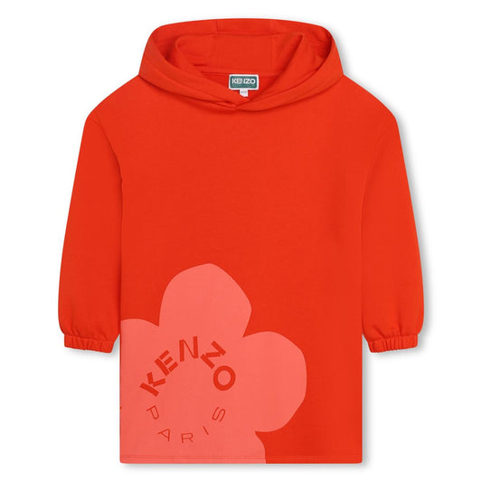 女童红色Logo棉连衣裙
