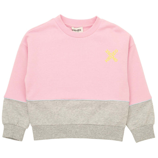 女童粉色Logo棉卫衣