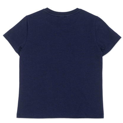 Boys Blue Logo Cotton T-Shirt