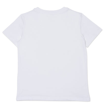 Boys White Tiger Cotton T-Shirt