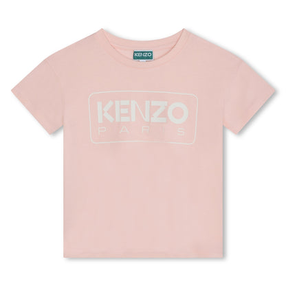 女童粉色Logo棉T恤