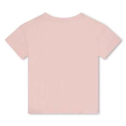 女童粉色Logo棉T恤