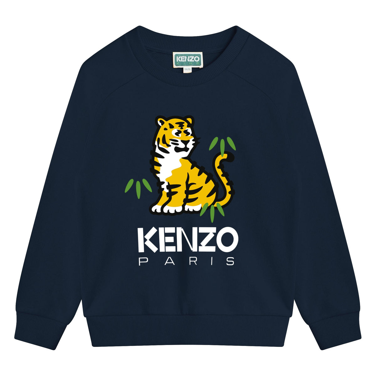 儿童藏青色Logo棉卫衣