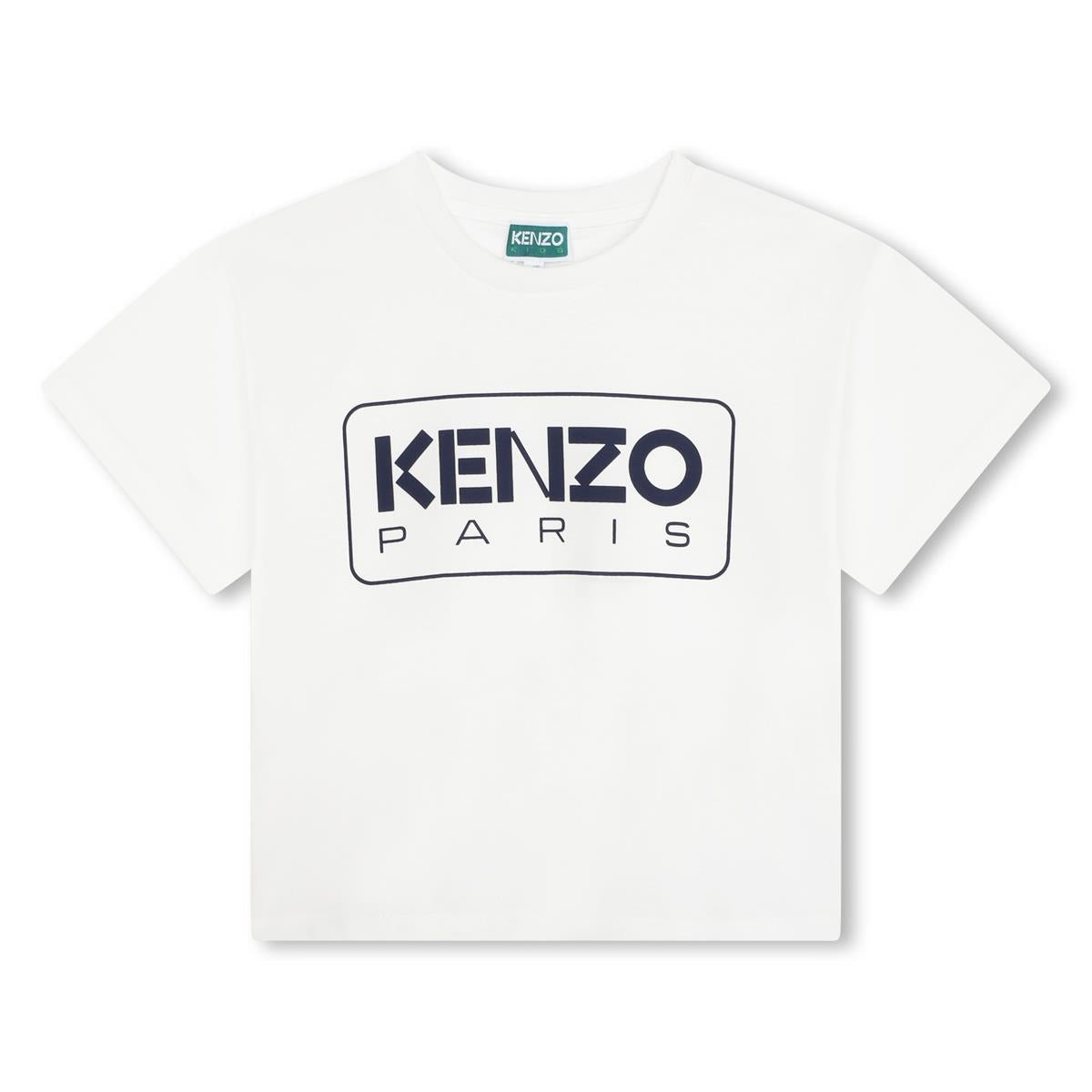 男童白色Logo棉T恤