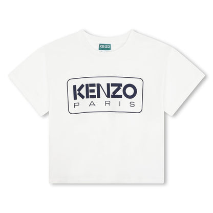 男童白色Logo棉T恤