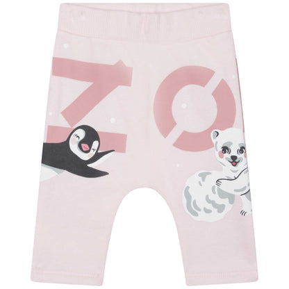 女婴粉色Logo棉套装