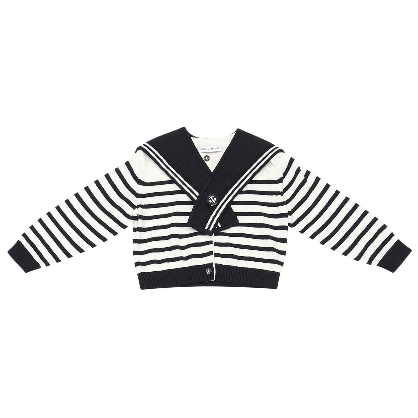 Baby Girls Blue & White striped Cardigan