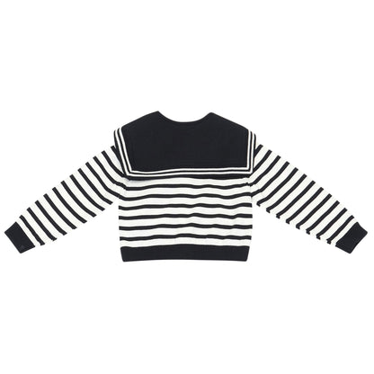 Baby Girls Blue & White striped Cardigan