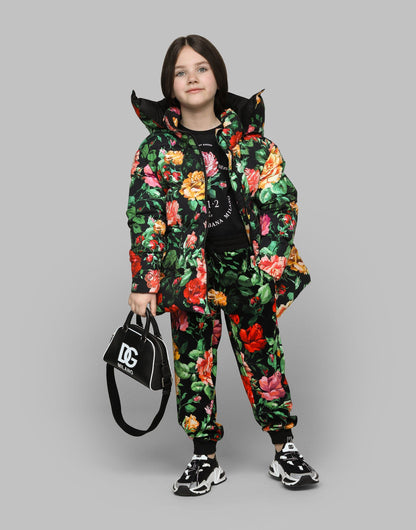 Dolce & Gabbana 女童羽绒加垫玫瑰夹克（多色）
