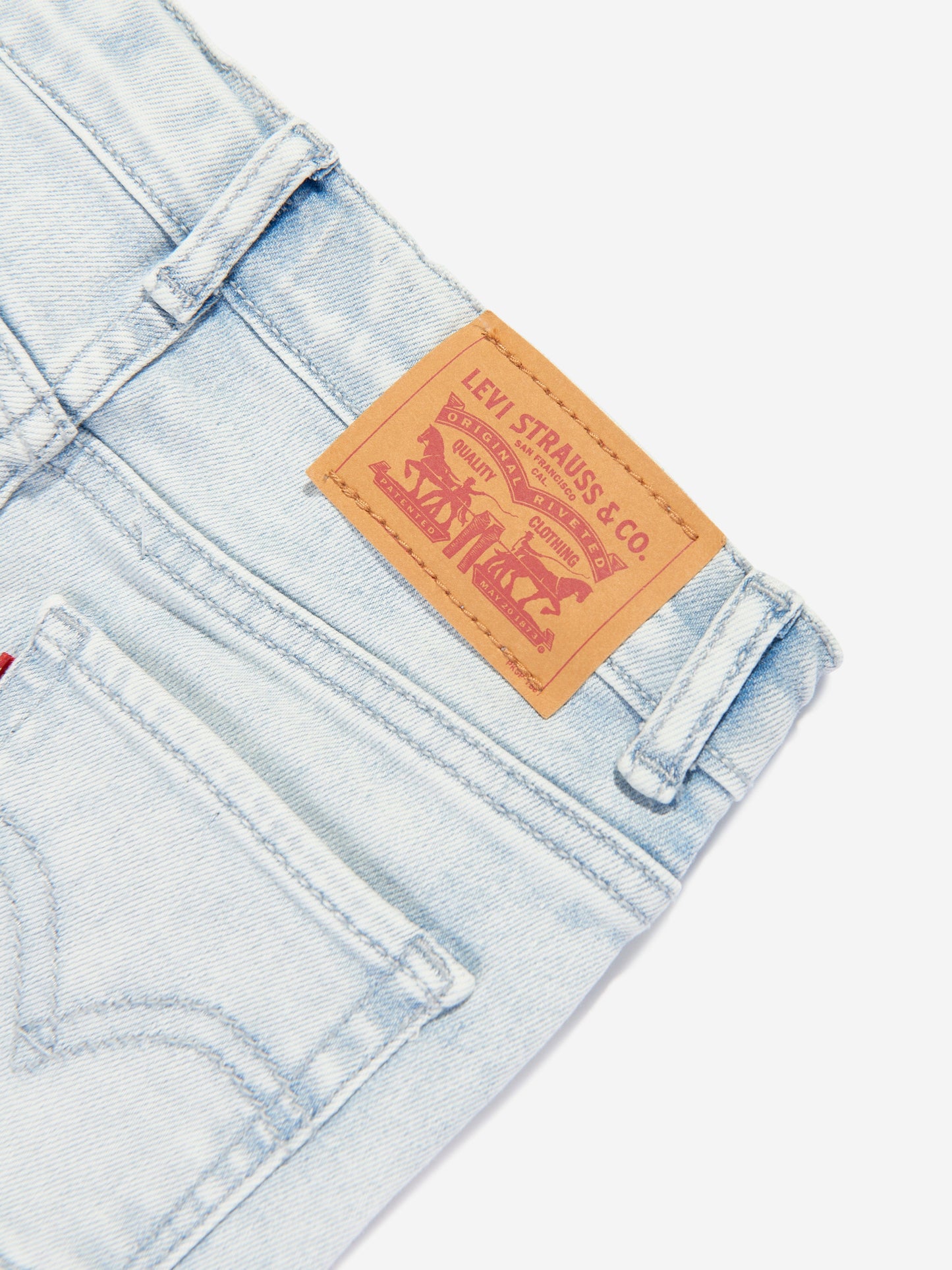 Levi's Wear 女童 720 高腰超紧身牛仔裤（蓝色）