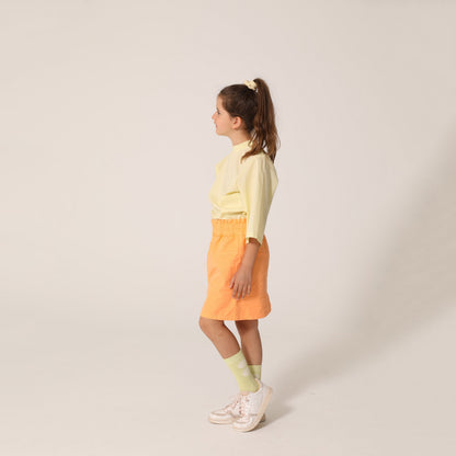 儿童柠檬黄Logo棉T恤