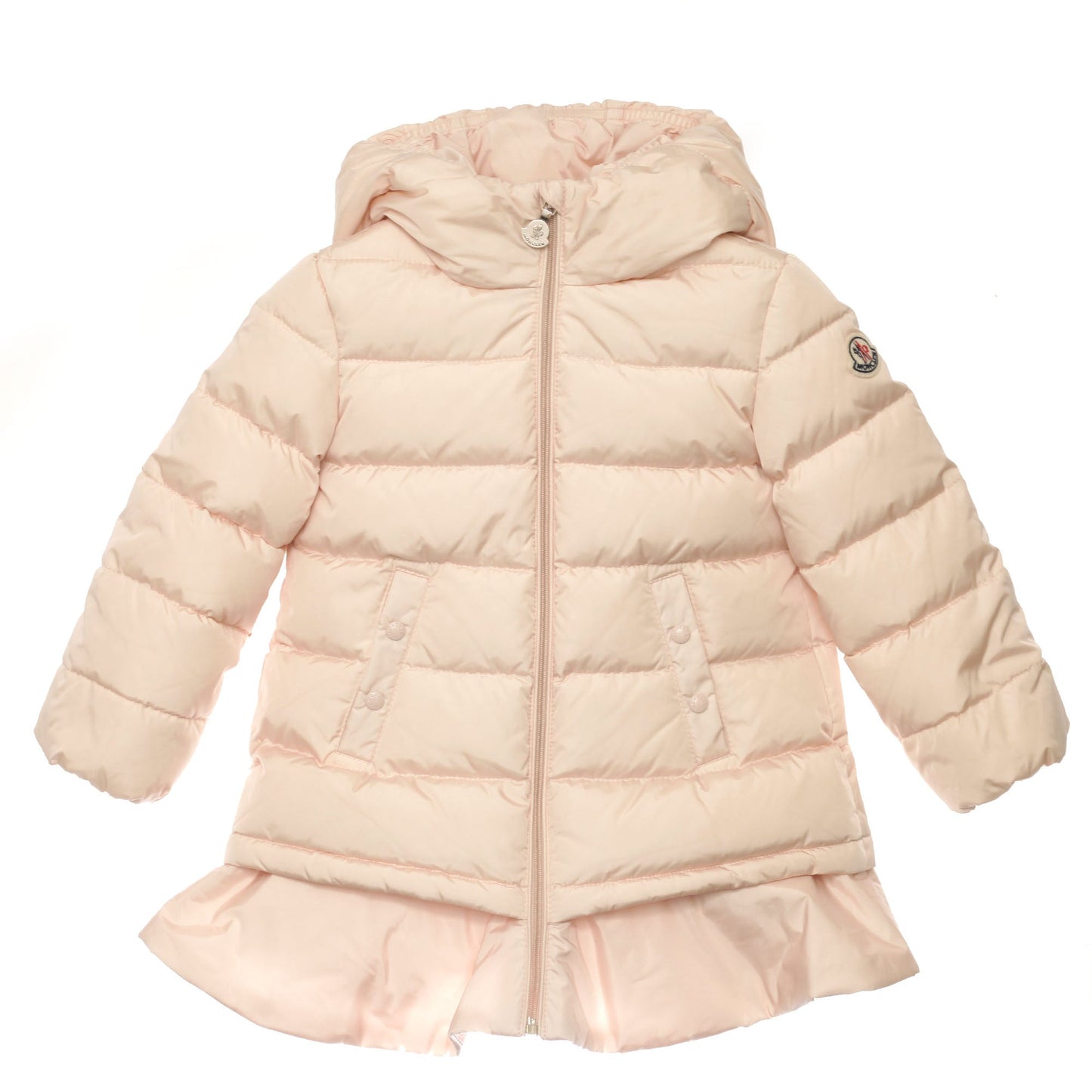 Baby Girls Nude Pink Hooded 'Azinza'Jacket With Skirt Trims