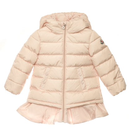Baby Girls Nude Pink Hooded 'Azinza'Jacket With Skirt Trims