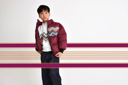 Missoni 男童白色锯齿形领口运动衫
