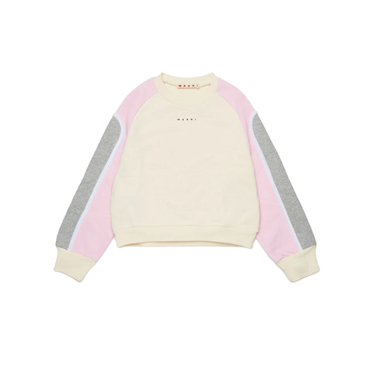 女童黄色Logo棉卫衣