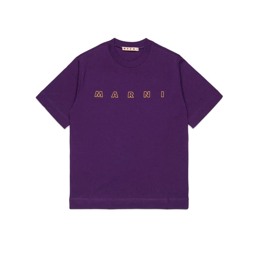 儿童紫色Logo棉T恤